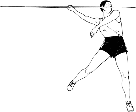 Javelin Throw Coloring Page